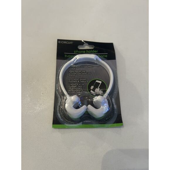 New e-Circuit Hands Free Mobile Cell Phone/Tablet Holder White Plastic - Picture 1 of 2